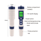 EZ-9909 PH/Salinity/Temperature/TDS/EC 5-in-1 Test Pen Multifunctional Water Quality Detector, 5-in-1 Test Pen