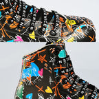Adult Children Graffiti Roller Skates Shoes Double Row Four-Wheel Roller Skates Shoes, 42