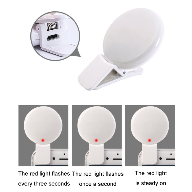 2 PCS Mobile Phone Fill Light Camera Photo LED Selfie Light, White, Pink, Blue, Black