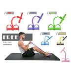 Multifunctional Four-Tube Pedal Puller Pedal Elastic Rope Sit-Ups Aid Abdomen Fitness Equipment, Green, Purple, Blue, Red, Yellow – Durable Build, Easy to Use