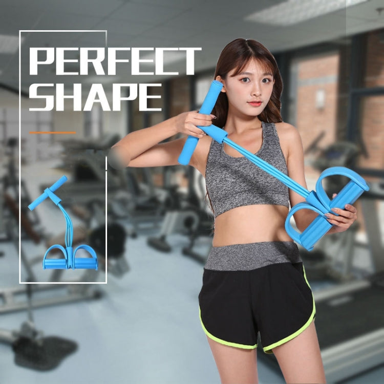 Multifunctional Four-Tube Pedal Puller Pedal Elastic Rope Sit-Ups Aid Abdomen Fitness Equipment, Green, Purple, Blue, Red, Yellow – Durable Build, Easy to Use