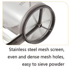 Convenient Hand-Held Flour Sieve Icing Sugar Sieve Baking Tool, Translucent Brown