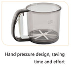 Convenient Hand-Held Flour Sieve Icing Sugar Sieve Baking Tool, Translucent Brown