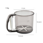Convenient Hand-Held Flour Sieve Icing Sugar Sieve Baking Tool, Translucent Brown