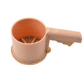 Convenient Hand-Held Semi-Automatic Four Sieve Baking Tool, Blue, Orange, White, Pink – Durable Build, Easy to Use Orange