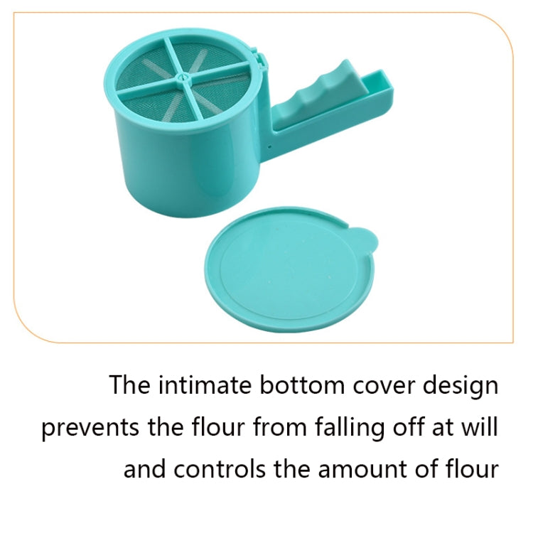 Convenient Hand-Held Semi-Automatic Four Sieve Baking Tool, Blue, Orange, White, Pink – Durable Build, Easy to Use