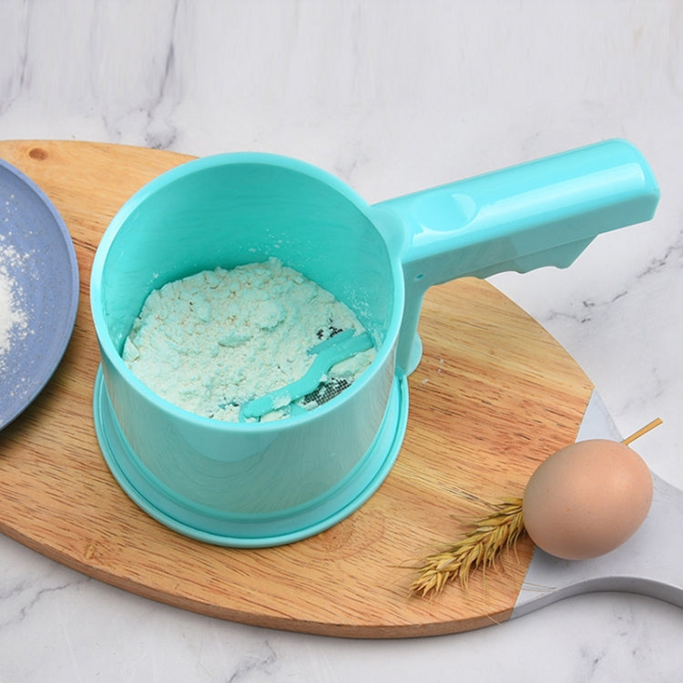 Convenient Hand-Held Semi-Automatic Four Sieve Baking Tool, Blue, Orange, White, Pink – Durable Build, Easy to Use