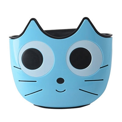 Kitchen Cartoon Multifunctional Sink Drain Hanging Bag Adjustable Buckle Bathroom Storage Basket, Pink, Blue, Green – Durable Build, Easy to Use Blue