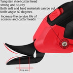 YOURTOOLS Y4005 12W Tungsten Steel Electric Scissors Clothing Leather Carpet Trimming Scissors, 1500mAh (Red), 2500mAh (Gray), US Plug (Gray), EU Plug (Gray)