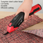 YOURTOOLS Y4005 12W Tungsten Steel Electric Scissors Clothing Leather Carpet Trimming Scissors, 1500mAh (Red), 2500mAh (Gray), US Plug (Gray), EU Plug (Gray)