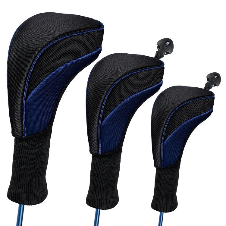 3 In 1 No.1 / No.3 / No.5 Clubs Protective Cover Golf Club Head Cover, HD-014 3 in 1 Blue, HD-014 3 in 1 Black, HD-014 3 in 1 Red HD-014 3 in 1 Blue Blue
