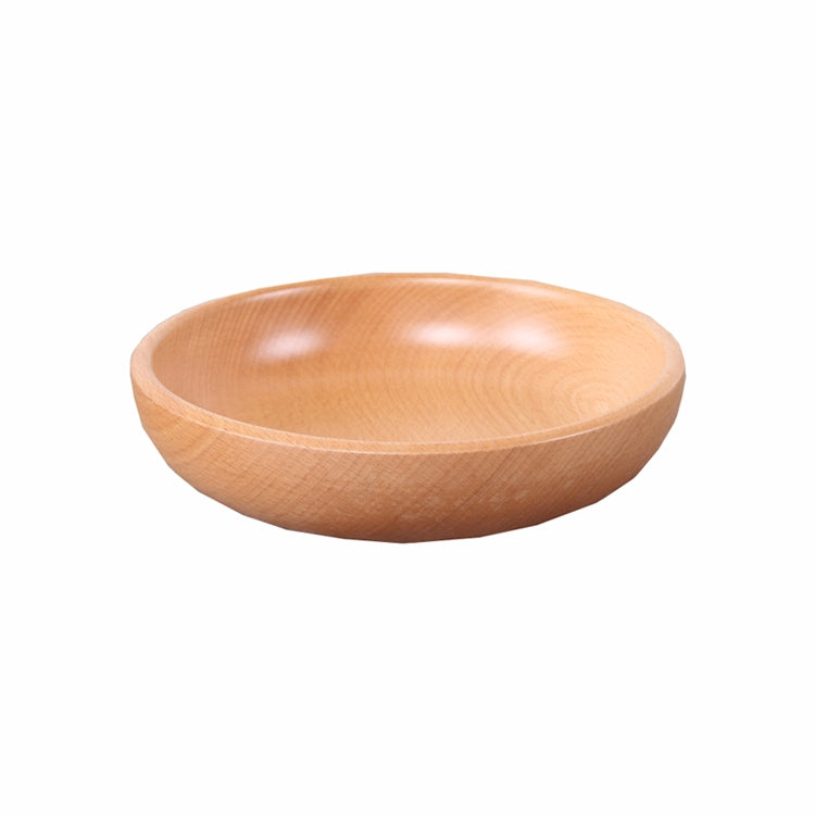 Round Fruit Plate Salad Bowl Thick Wood Dried Fruit Plate Fruit Sushi Plate, 15cm, 20cm, 25cm, 30cm 15cm