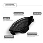 Wide Mouth Silicone Drainer Pot Side Drain To Block Fruit Noodle Strainer, Green, Red, Dark Gray, Black, Purple, Orange