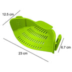 Wide Mouth Silicone Drainer Pot Side Drain To Block Fruit Noodle Strainer, Green, Red, Dark Gray, Black, Purple, Orange