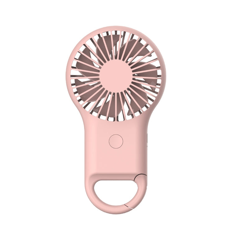 Handheld Pocket Mini Small Fan Portable Charging Outdoor USB Fan With 7 Color Light, Pink, ArmyGreen, Orange Pink