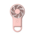 Handheld Pocket Mini Small Fan Portable Charging Outdoor USB Fan With 7 Color Light, Pink, ArmyGreen, Orange Pink