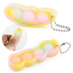 Decompression Finger Bubble Fan Keychain Pressed Venting Finger Squeezed Toys, Bubble Fan Keychain Bubble Fan Keychain