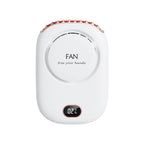 DQ203 Lazy Hanging Neck Fan USB Mini Desktop Large Wind Fan, White, Pink, Green White