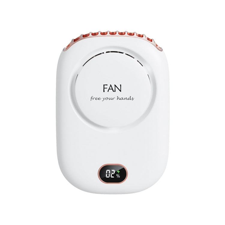 DQ203 Lazy Hanging Neck Fan USB Mini Desktop Large Wind Fan, White, Pink, Green White