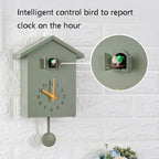 T60 Cuckoo Clock The Bird Reports On The Hour Clock, White, Green, Blue, Gray Top, Orange Top