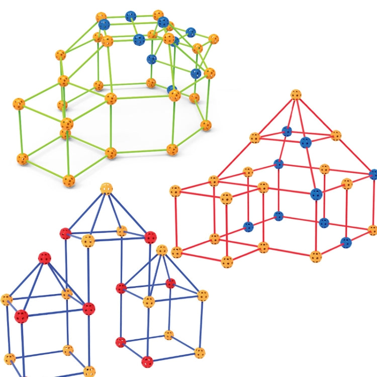 87 in 1 DIY Assembling Play House DIY Children Tent Building Toy, Style:, Without Tent Cloth, With Tent Cloth