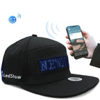 Bluetooth LED Advertising Cap Supports Scrolling Characters/Mobile Phone Word Change/Multi-Language，Random Color Delivery Default Title