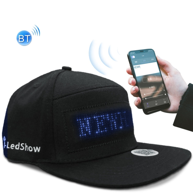 Bluetooth LED Advertising Cap Supports Scrolling Characters/Mobile Phone Word Change/Multi-Language，Random Color Delivery Default Title