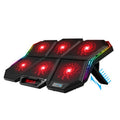 COOLCOLD RGB Notebook Radiator Six Fan Adjustable Laptop Cooling Base, 5V Speed Colorful Version, 5V Touch 12 Symphony Version – Non-slip 5V Speed Colorful Version
