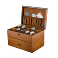 Wooden Double-Layer Watch Storage Box With Lock Jewelry Collection Display Box, 20 Epitope, 20 Epitope With Glass Sunroof 20 Epitope