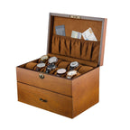 Wooden Double-Layer Watch Storage Box With Lock Jewelry Collection Display Box, 20 Epitope, 20 Epitope With Glass Sunroof 20 Epitope