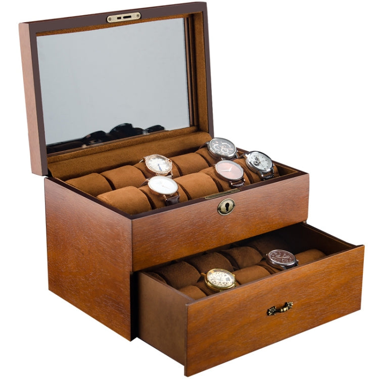 Wooden Double-Layer Watch Storage Box With Lock Jewelry Collection Display Box, 20 Epitope, 20 Epitope With Glass Sunroof – Durable Build, Easy to Use 20 Epitope With Glass Sunroof
