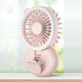 D11 Fill Light Clip Hanging Neck Fan Handheld Folding Mini USB Desktop Fan, D11 Pink, D11 Green, D11 White D11 Pink Pink