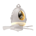 MF023 Airplane Night Light Ceiling Fan Household USB Remote Control Fan, Blue, White – Durable Build, Easy to Use White