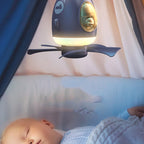 MF023 Airplane Night Light Ceiling Fan Household USB Remote Control Fan, Blue, White – Durable Build, Easy to Use