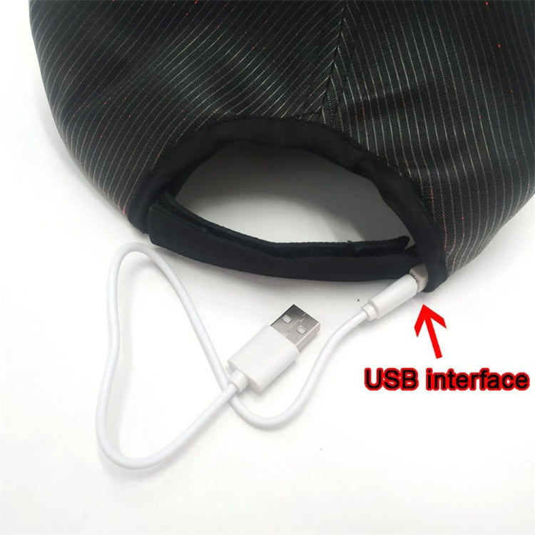 LED Fiber Optic Luminous Hat Couple Luminous Hat Outdoor Luminous Cap Performance Hat, White Colorful Light, Black Colorful Light – TPU