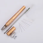 MM VWAN Magic Hairdressing Eyebrow Trimming Engraving Pen Scoring Stainless Steel Razor, Golden, Red, Silver, Blue Golden