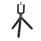 5 PCS Octopus Photography Sponge Mobile Phone Stand Portable Lazy Adjustable Vibrato Live Tripod Stand, With Phone Clip (Black), Without Phone Clip With Phone Clip (Black) Black