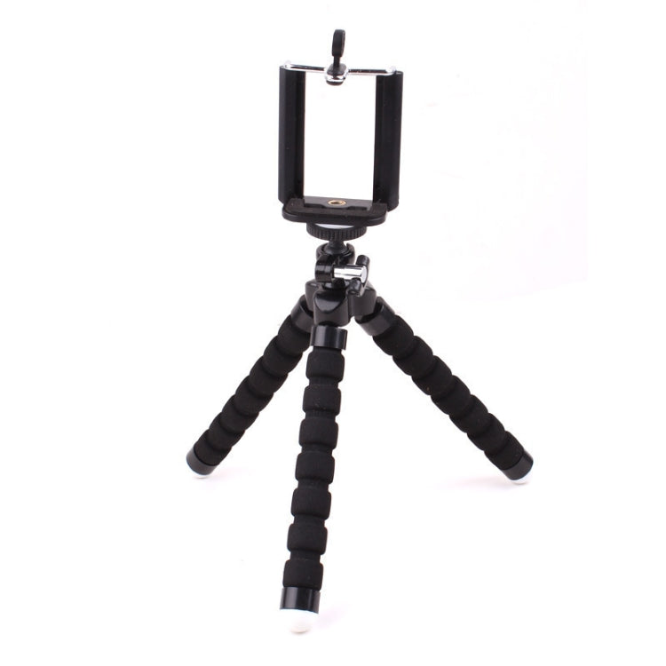 5 PCS Octopus Photography Sponge Mobile Phone Stand Portable Lazy Adjustable Vibrato Live Tripod Stand, With Phone Clip (Black), Without Phone Clip With Phone Clip (Black) Black