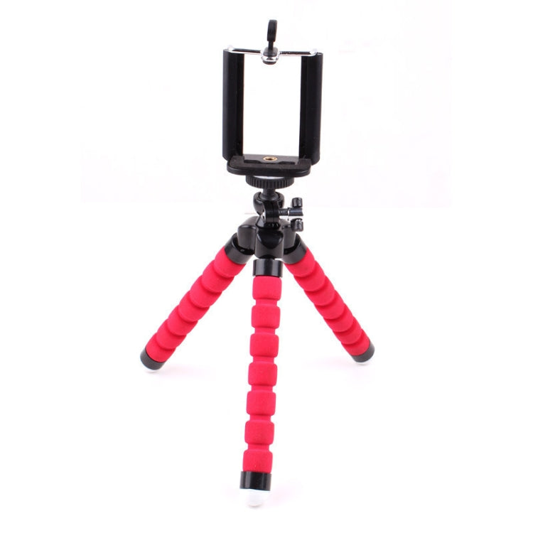 5 PCS Octopus Photography Sponge Mobile Phone Stand Portable Lazy Adjustable Vibrato Live Tripod Stand, With Phone Clip (Black), Without Phone Clip Without Phone Clip Red