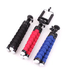 5 PCS Octopus Photography Sponge Mobile Phone Stand Portable Lazy Adjustable Vibrato Live Tripod Stand, With Phone Clip (Black), Without Phone Clip