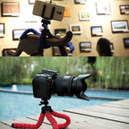 5 PCS Octopus Photography Sponge Mobile Phone Stand Portable Lazy Adjustable Vibrato Live Tripod Stand, With Phone Clip (Black), Without Phone Clip