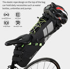 West Biking Bicycle Bag Full Waterproof Reflective Tail Bag Long-Distance Capacity Rear Seat Bag, 10L – Waterproof, Wear-resistant, TPU