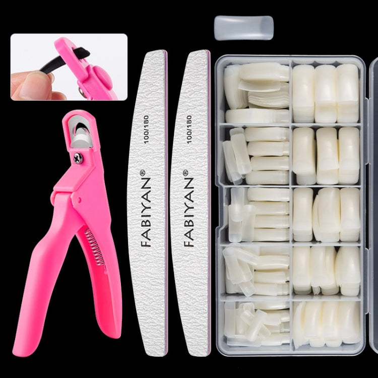 FABIYAN Nail Brush Nail Piece Set Nail Art Polishing Supplies Set, Natural Semi-sticked Small Set, Transparent Semi-sticked Small Set, Natural Full-sticked Small Set, Transparent Full-sticked Small Set, Natural Small Set, Transparent Small Set         ... Natural Semi-sticked Small Set