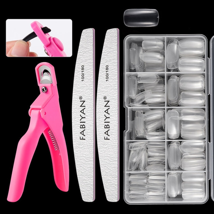 FABIYAN Nail Brush Nail Piece Set Nail Art Polishing Supplies Set, Natural Semi-sticked Small Set, Transparent Semi-sticked Small Set, Natural Full-sticked Small Set, Transparent Full-sticked Small Set, Natural Small Set, Transparent Small Set... –... Transparent Full-sticked Small Set
