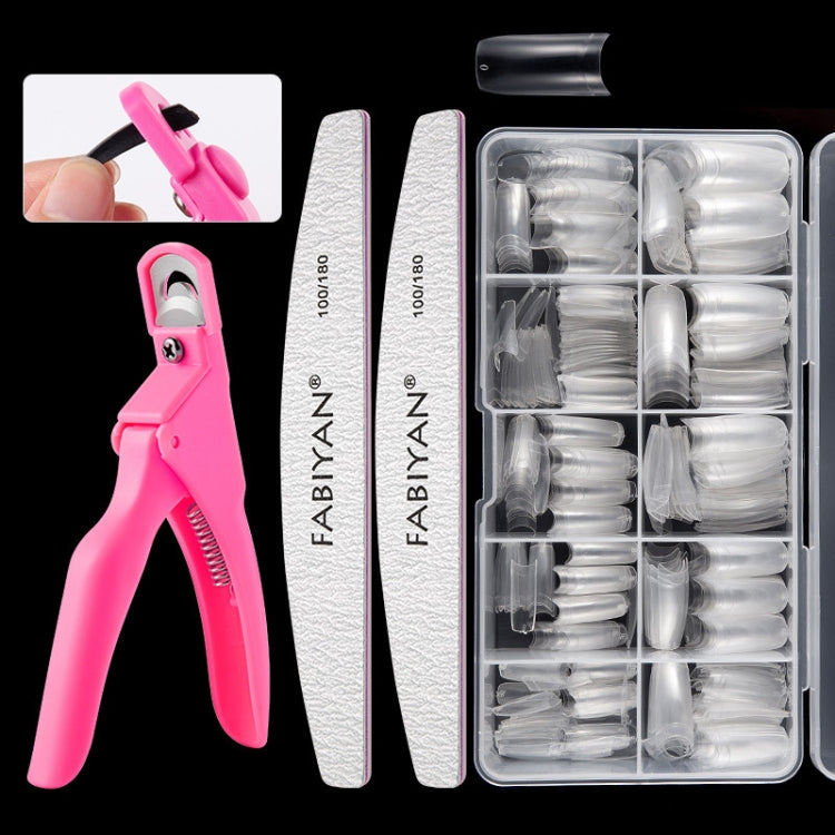 FABIYAN Nail Brush Nail Piece Set Nail Art Polishing Supplies Set, Natural Semi-sticked Small Set, Transparent Semi-sticked Small Set, Natural Full-sticked Small Set, Transparent Full-sticked Small Set, Natural Small Set, Transparent Small Set... –... Transparent Small Set
