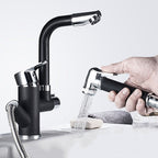 Kitchen Pull-Out Double Faucet Water Table Hot And Cold Water Faucet, Wheel Bending Pull, Round Spray Pull, Cube Spray Pull, Round Universal Distortion, Cube Universal Distortion