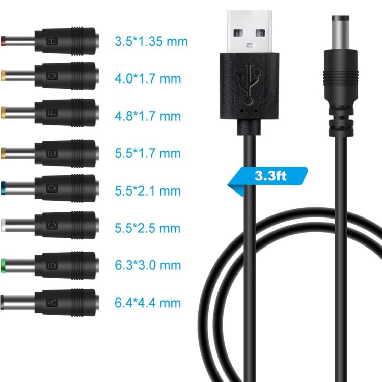 DC Power Cord USB Multi-Function Interchange Plug USB Charging Cable, 8 in 1, 11 in 1 – Durable Build, Easy to Use