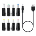 DC Power Cord USB Multi-Function Interchange Plug USB Charging Cable, 8 in 1, 11 in 1 – Durable Build, Easy to Use 8 in 1