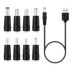 DC Power Cord USB Multi-Function Interchange Plug USB Charging Cable, 8 in 1, 11 in 1 – Durable Build, Easy to Use 8 in 1