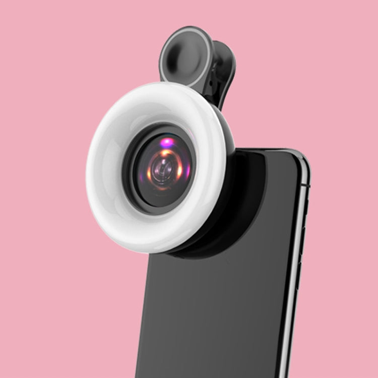 Mobile Phone Macro Lens Beauty Makeup Selfie Light, Pink, Black Black